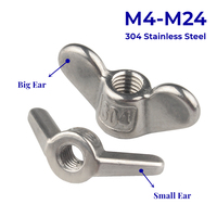 M4 M5 M6 M8 M10 M12 M14 M16 M18-M24 304 Stainless Steel Special-shaped Hand Screw Nut Claw Nut Big Ear Butterfly Nuts Wing Nuts