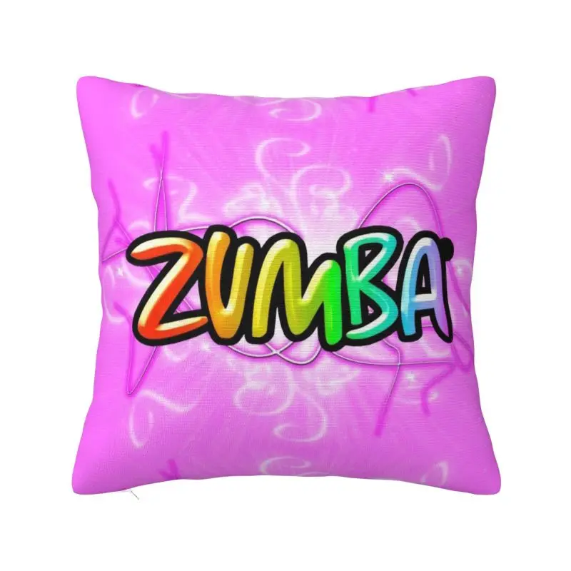 Custom Zumbas Dance Pattern Cushion Cover Soft Nordic Throw Pillow Case