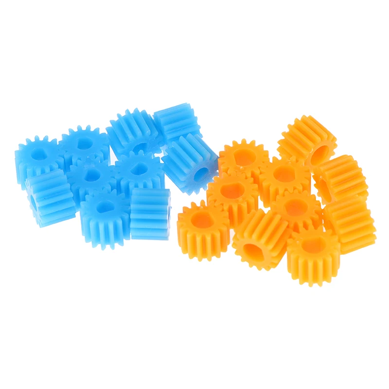10개입 내경 3/4mm D형 플라스틱 기어 15개 톱니 0.5 모듈 모터 커팅 엣지 샤프트 DIY 부품