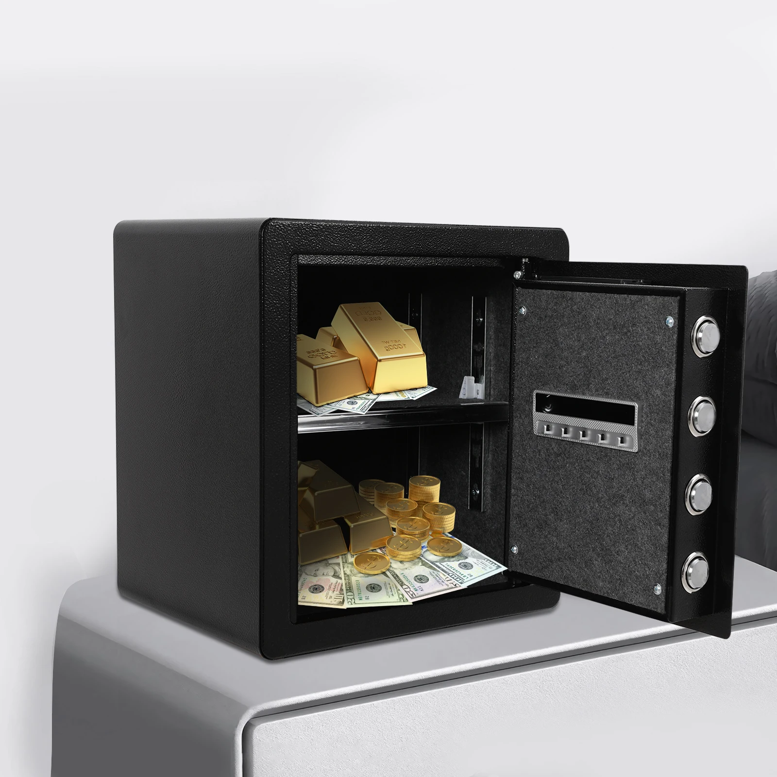 Cassaforte elettronica per mobili con serratura a combinazione Cassaforte digitale da parete per la casa