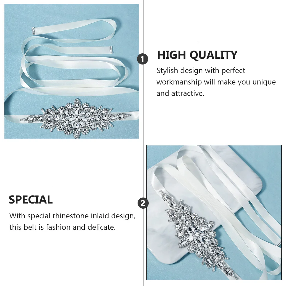 

1Pcs Bridal Waistband Rhinestone Wedding Dress Belt Chic Fashion Bride Girdle Bridesmaid Waist Belt Decoration