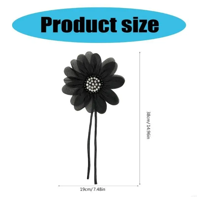 270D Flower Appliques for Handmade Projects Costume Headband Party Hat Decors Oversized Flower Patches Garment Accessories