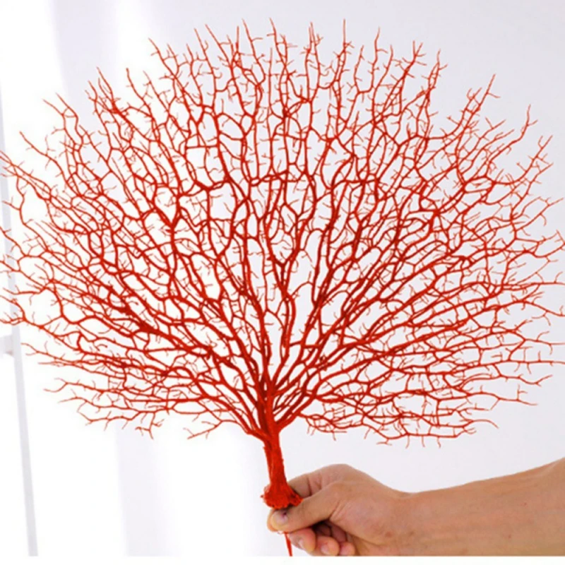 Fake Simulation Plant Coral Branch Household Desktop Decoration PP Artificial Peacock Tree Sea Tree Wedding Home Decor Branches