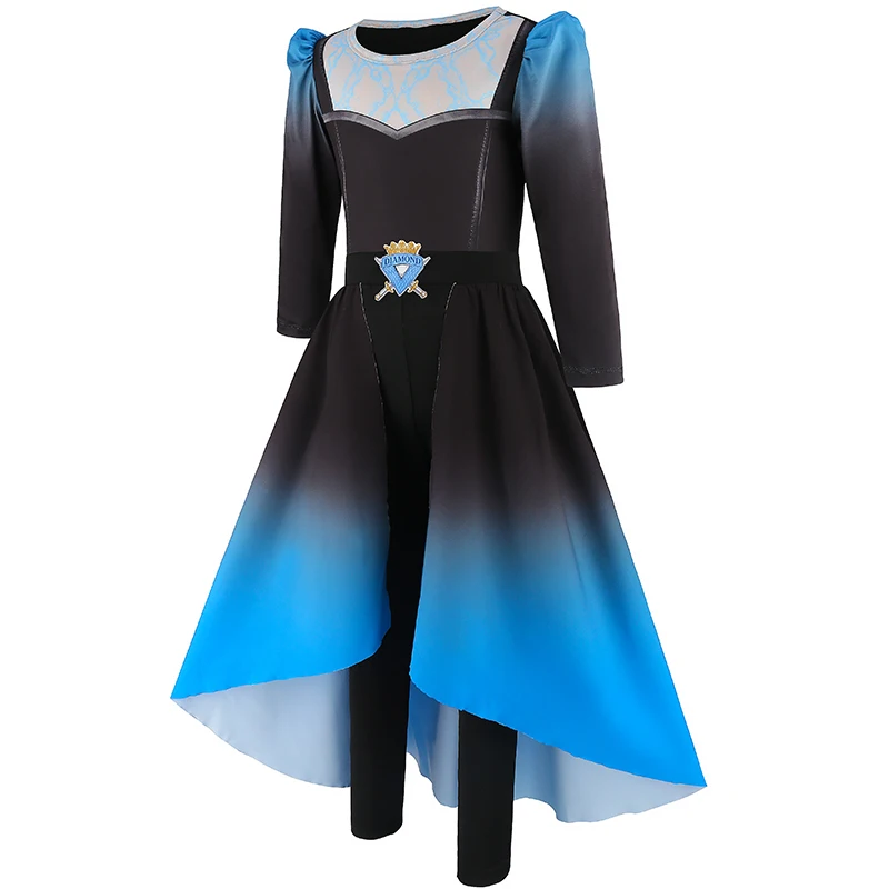 2026 Kinder Karneval Geburtstagsparty Kleidung Mädchen Königin Erbin Böse Märchenfigur Halloween Kostüm Mädchen Erbin Schwestern Top + Rock – Detail 1