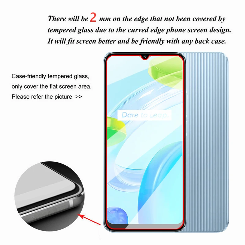 Voor Realme C30 Glas 6.5 Inch Transparante Screen Protector Realme C30 Gehard Glas Realme C30 C30s C35 C25Y C25s C25 lens Flim