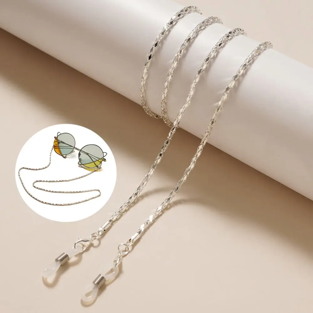패션 미끄럼 방지 안경 체인 속이 빈 마스크 끈 안경 끈 금속 다이아몬드 비즈 독서 안경 체인 여성 남성용