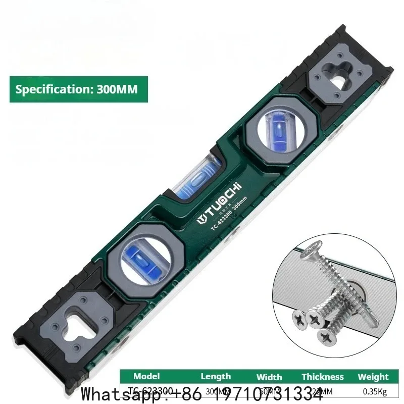 Household Level Ruler Magnetic Balance Three Bubbles Horizontal Vertical  45° Leveller High Precision Measuring Tools