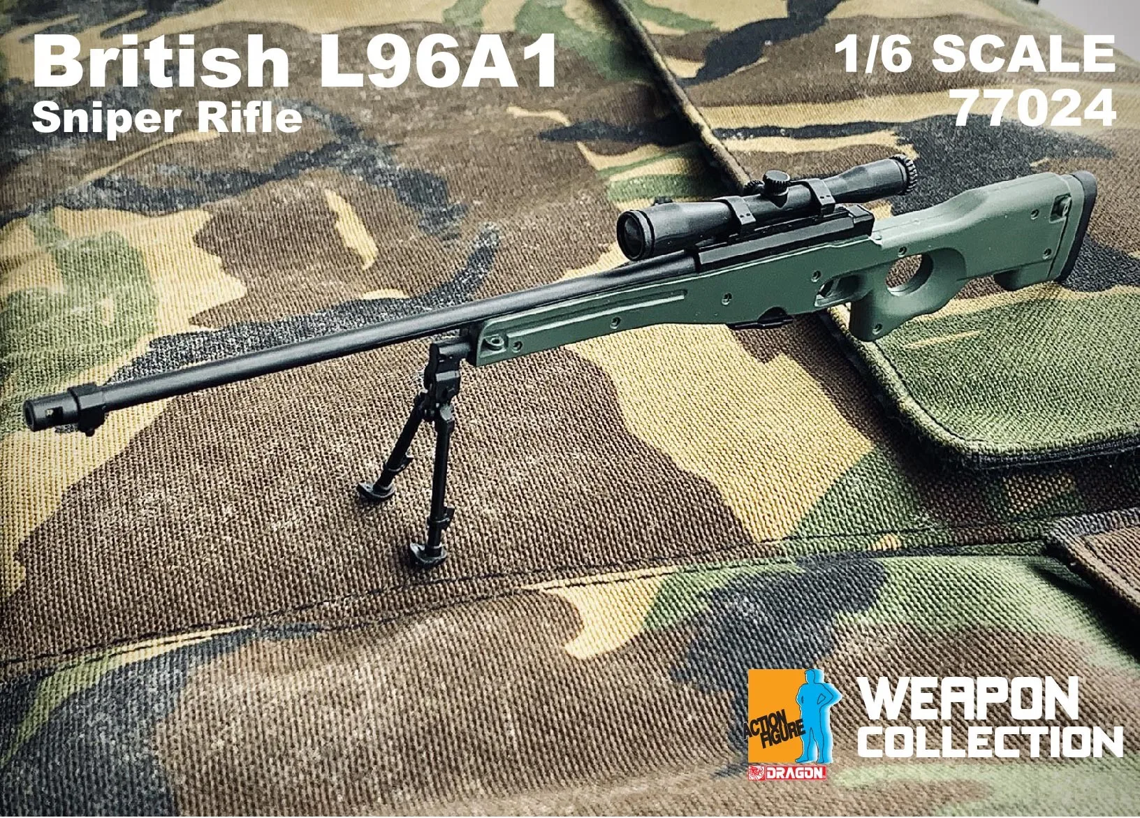 Dragon 1/6 Scale British L96A1 Sniper Rifle Plastic Model Military Sniper Rifle Model Collection 77024 for 12 inch Action Figure
