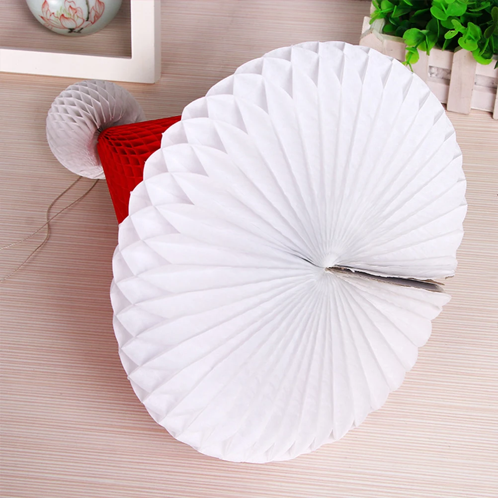 

2 PCS Dining Table Santa Hat Decoration Christmas Decorations Honeycomb Hanging