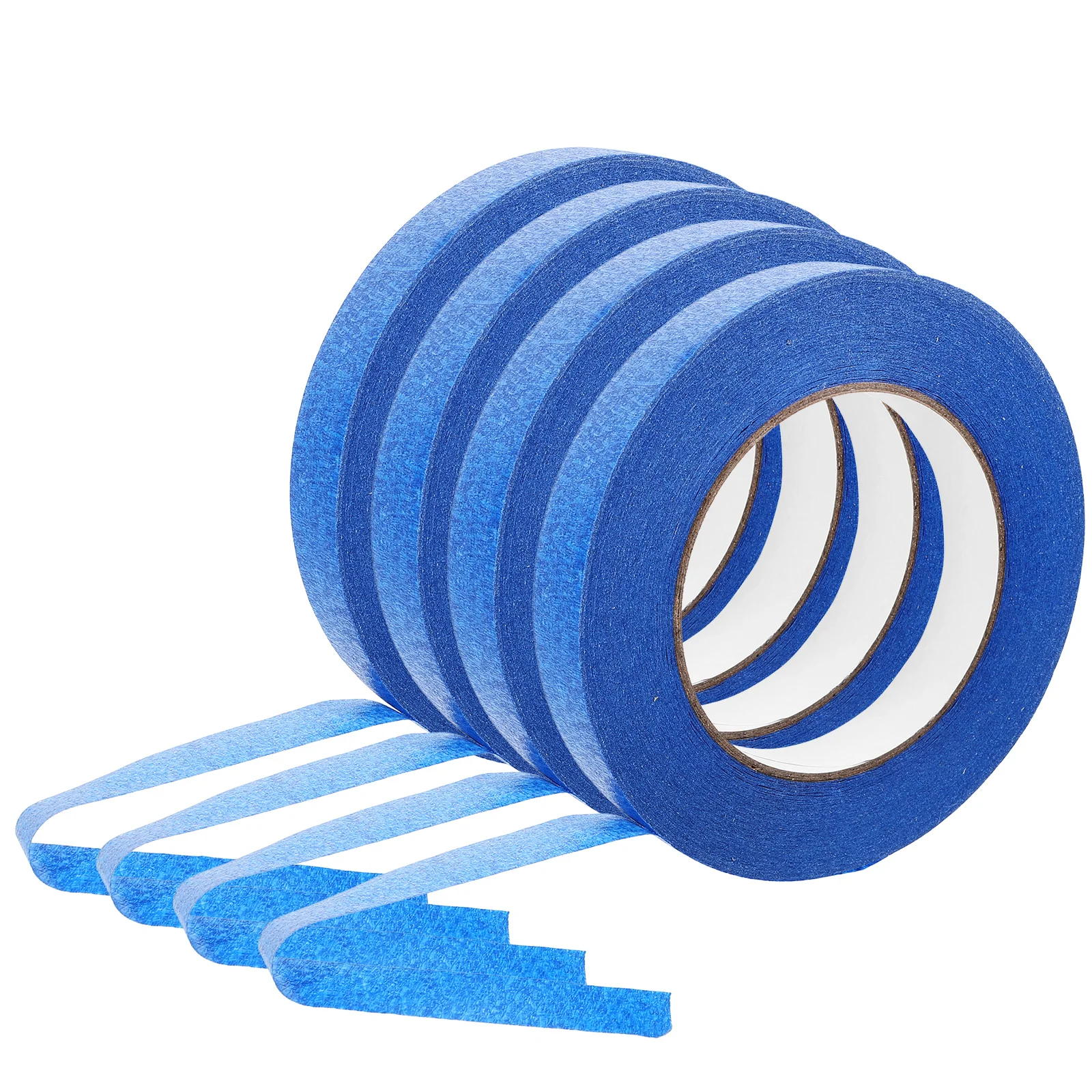 4 Stuks Blauw Afplakband 18 Mm Breedte Hoge Lijm Geen Residu Crêpepapier Tape Voor Automotive Verf Ambachten 50 M per Rol