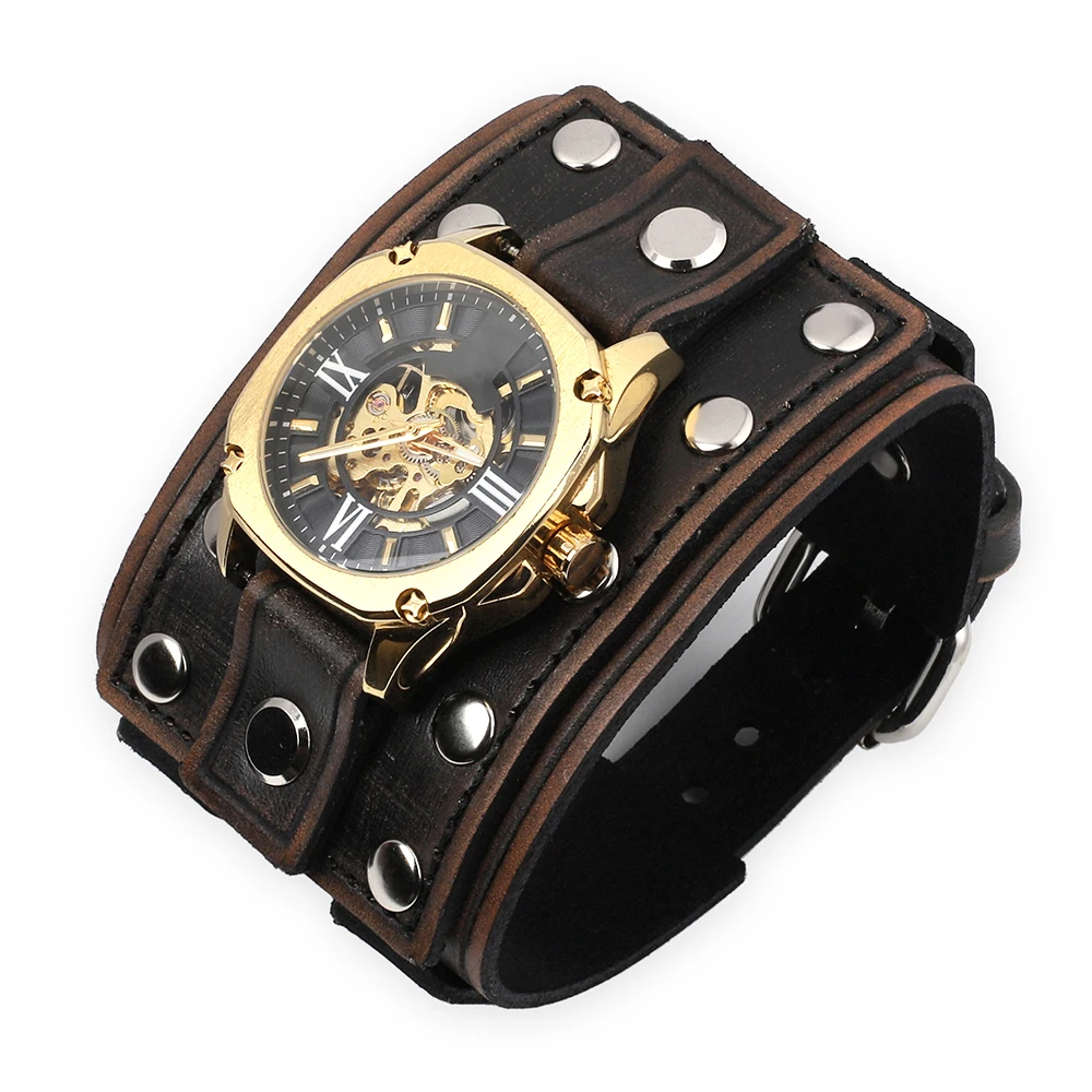 

Vintage Genuine Leather Watch Band Black Coffee 20mm Watch Strap Metal Buckle Large Dial Watchbands Accessories for Men