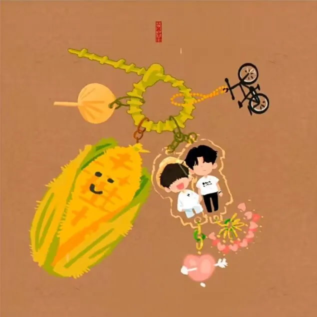 "Reverse Love 'Tian Xu Ning Ziyu' 주변기기 열쇠고리 펜던트, Chai Dan의 Chipin Shun Hen TV 드라마 스타 주변기기로의 컴백.