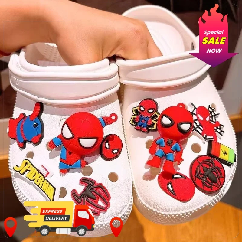 Acessórios de Moda Mesuca Marvel Homem-Aranha: Enfeites 3D de Super-Heróis para Calçados, Fivelas de PVC para Decoração DIY de Sandálias e Bolsas de Praia
