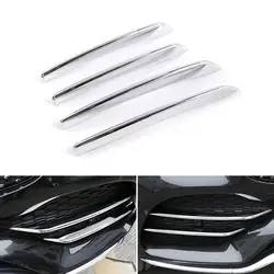For Mercedes Benz GLC Class X253 2020 ABS Chrome Car Front Fog Light Strips Air Intake Grille Cover Trim Accessories