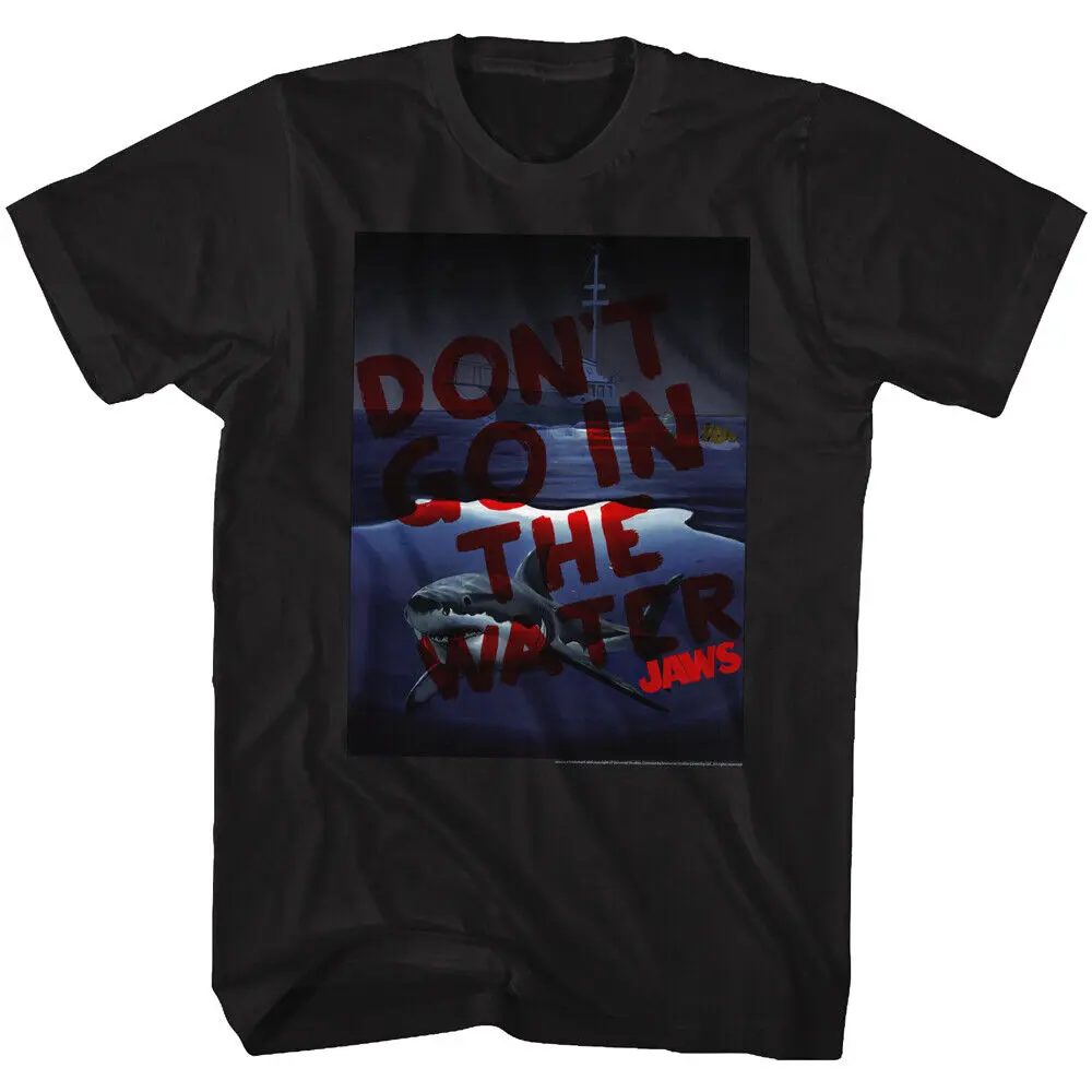 Jaws 70's Thriller Movie DON'T GO IN THE WATER Orca Night Fishing Men's T Shirt