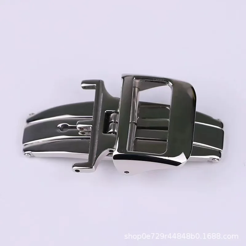 Stainless Steel Folding Watch Buckle for Jaeger-LeCoultre Watch Double Button Butterfly Clasp 12/14/16mm 18mm Watch Accessories