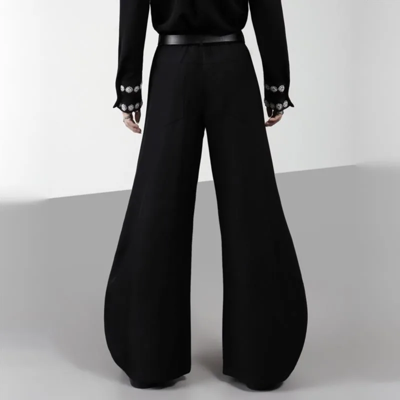 WVGA Spring Autumn New Men Wide-Leg Trousers High-End Heavy-Duty Metal Chain Design Niche Chic Casual Straight Pants Ins W26538 view 4