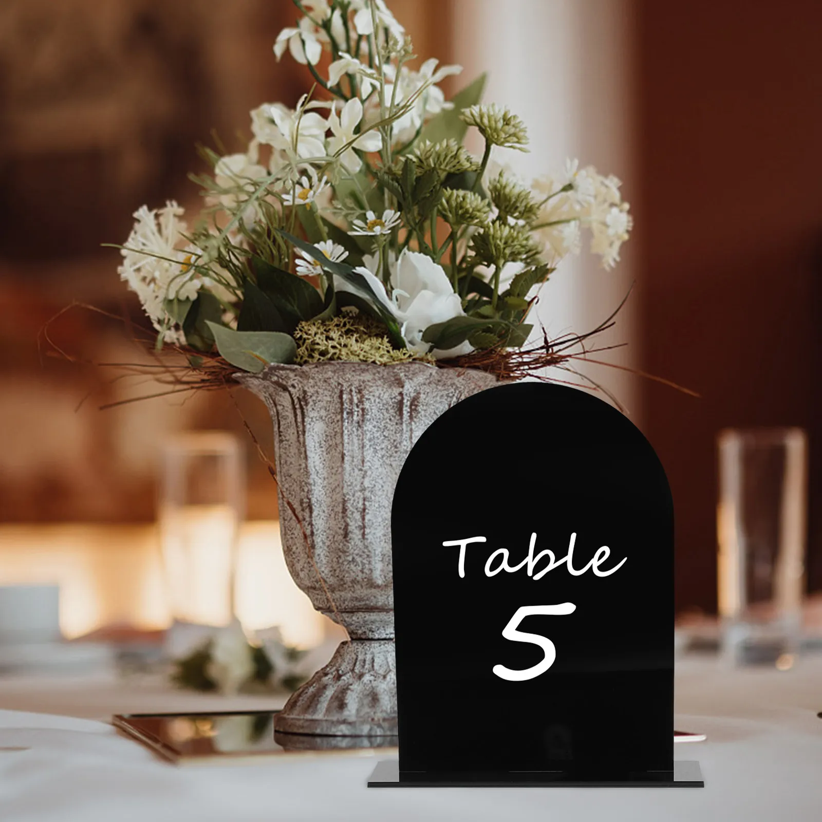 Acrylic Table Place Cards Minimalist Transparent Wedding Table Number Holders for Reception Seating Chart Party Banquet Decor - view 4