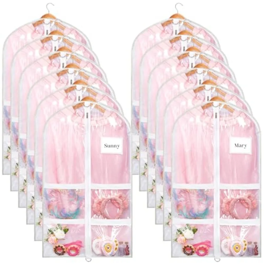 

Nuenen 2pcs Gent Bags for Dance Costume CloinBags Hangins Clear Dance Gent Cer for Dancers wi 5 Zipper Poets Closet Hangins Cov