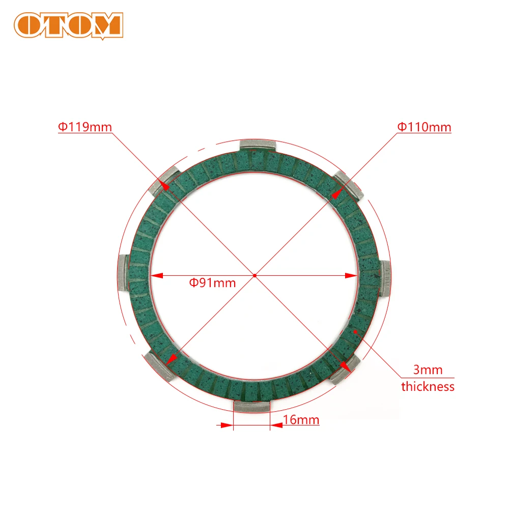 Motorcycle Accessories Clutch Friction Plates Disc Kit Paper Based For HONDA ZONGSHEN LONCIN CB125 CB150 CB250 CG125 CG150 KAYO