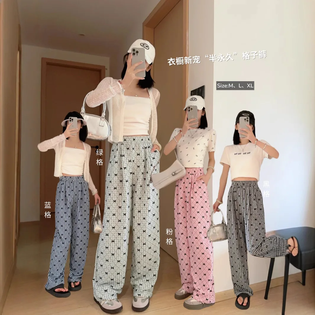 ワイドレッグパンツ Y2K ブラック イレギュラー レディース 春 モダール ドレープ プリーツ ウエストバンド レイヤード シフォン パッチワーク フランネル 伸縮性 イン