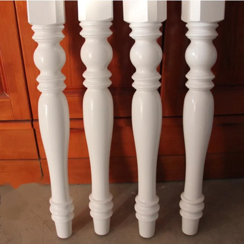European Style Solid Wood Dressing Table Legs Tea Table Dining Table Decoration Column Foot Furniture Leg Accessories