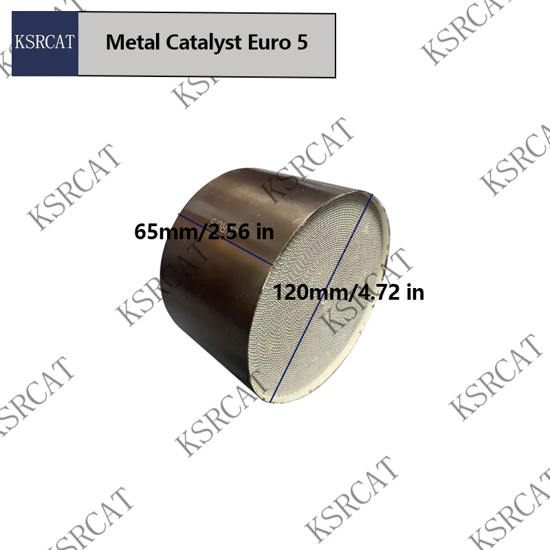 120*65mm Euro 5 300cpsi High Flow Automotive Catalyst Metal Round Catalytic Converter Metallic Catalyst