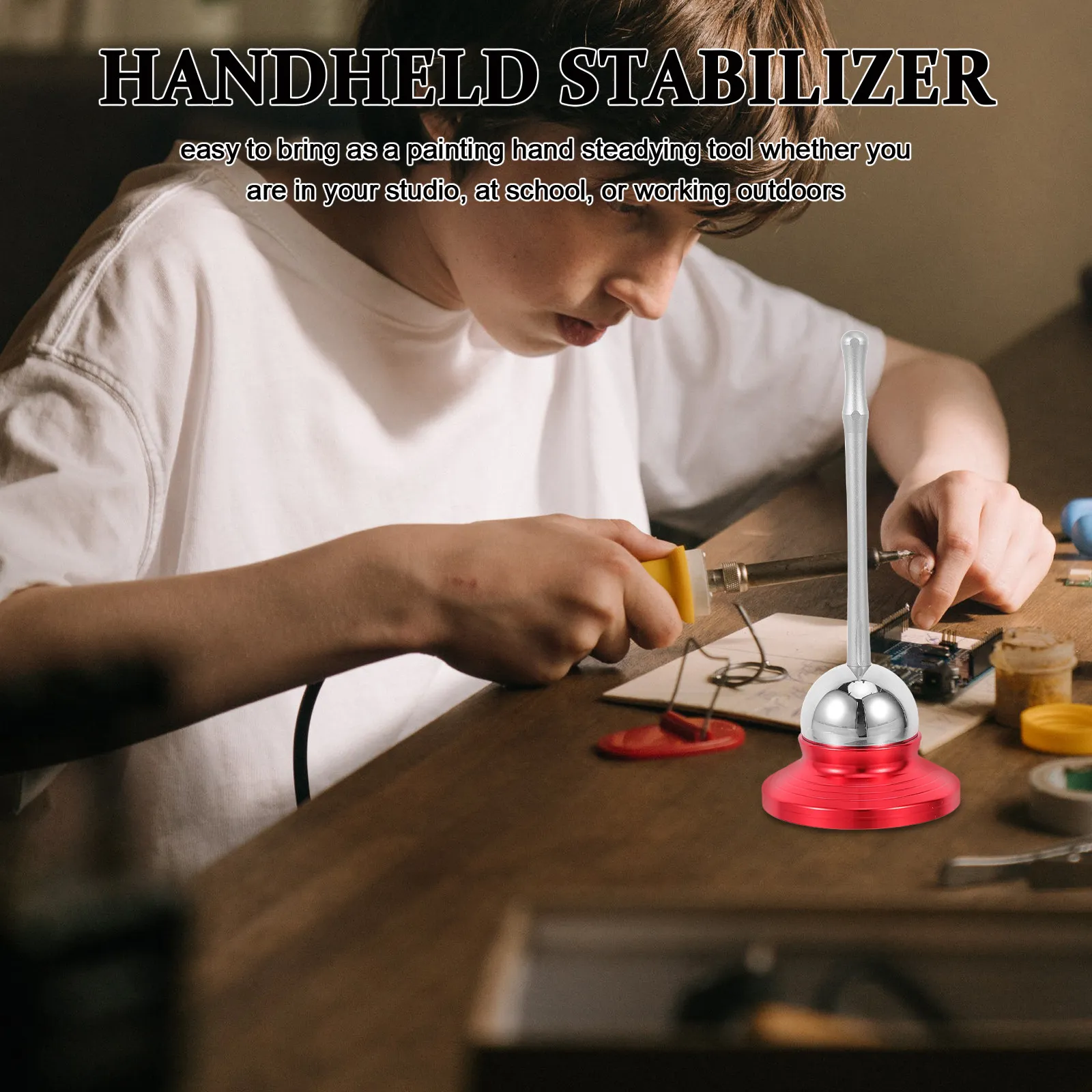 

1Set Precision Handheld Stabilizer 360 Degree Rotation Steady Hand Brace for Calligraphy Drawing Painting Nail Art Miniature