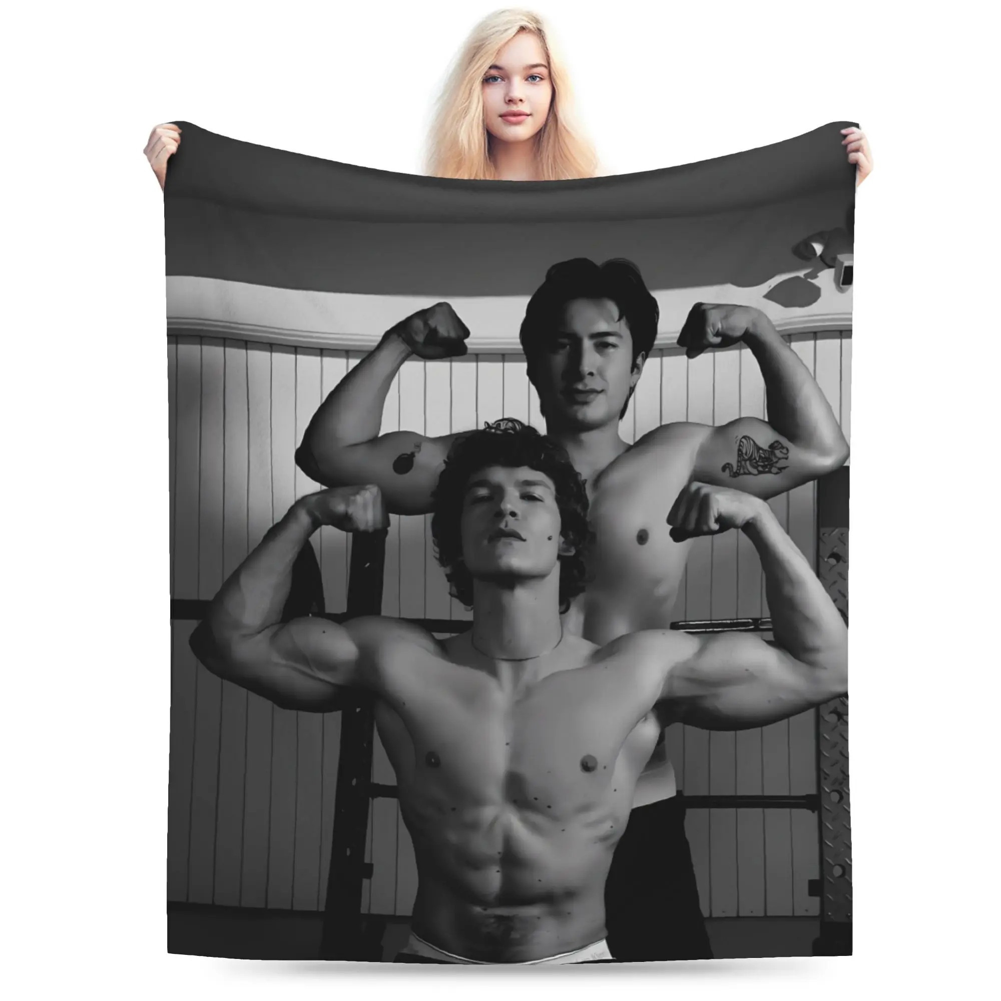 Heated Rivalry Flannel Blanket  Soft Warm Throw Blanket for Bedroom Airplane Travel Graphic Bedspread Sofa Bed Cover