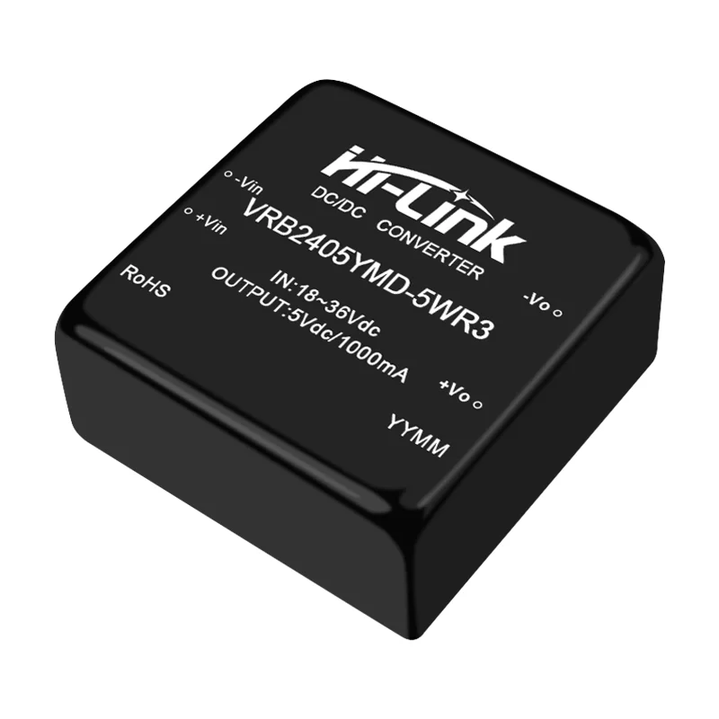 Hi-link 2pcs 5w 24v〜5v DC-DC家電高効率切り替え分離電源モジュールVRB2405YMD-5WR3