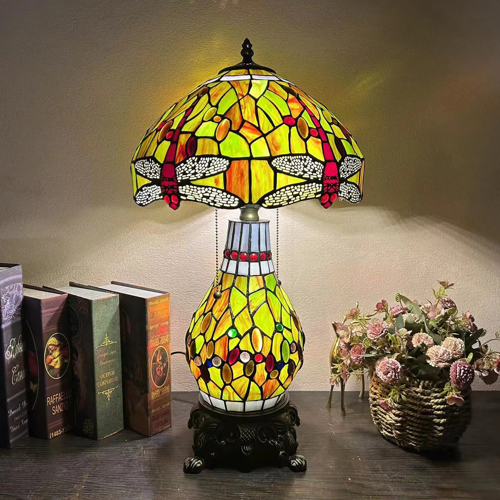 Creative European Retro Dragonfly Letter Light New Home Gift Lamp Learning Eye Protection Lamp Bedroom Bedside Night Light