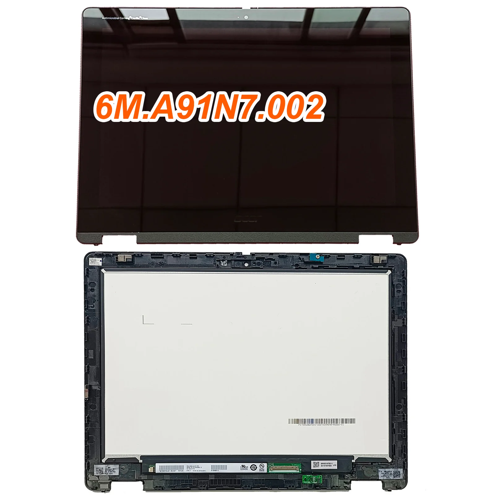 

6M.A91N7.002 1LDMZZZ159J For Acer Chromebook 12 Spin 512 R853T Laptop LCD Touch Screen Complete Display Panel Assembly w/ Bezel