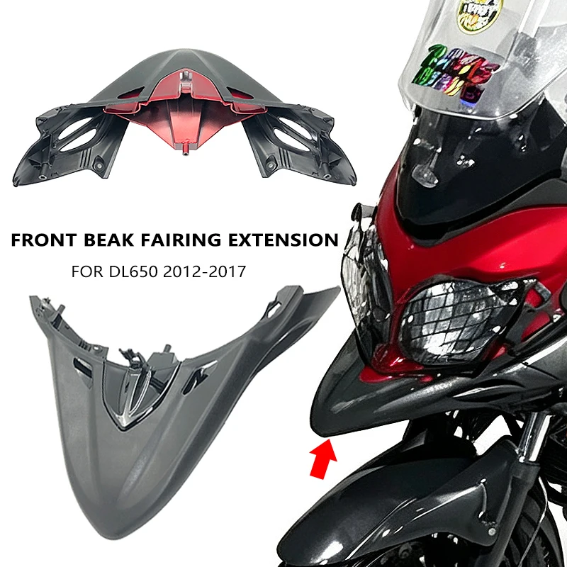 DL650 Motorcycle Front Fender Beak Extension Wheel Cover Mudguard For Suzuki V-Strom 650 Vstrom DL 650 2012-2017 Accessories