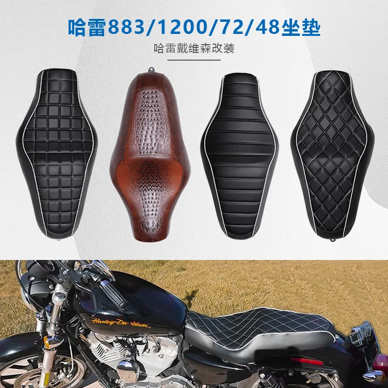 

Harley XL883X48 modified seat cushion XL1200 one-piece seat cushion bag, motorcycle accessories double seat cushion