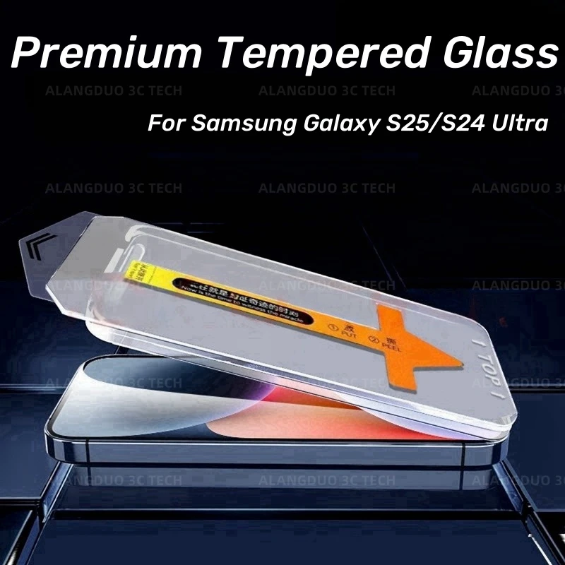 

Automatic Dust removal Premium Tempered Glass for Samsung Galaxy S25 S24 ultra S24+ Plus Easy Installation Screen Protector