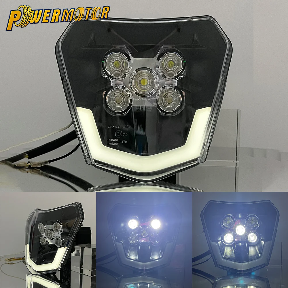 

For KTM Motocross LED Headlight Wick Head Light EXC XC SX XCW 125 250 300 350 450 530 2018-2021 2022 2023 Motorcycle Accessories