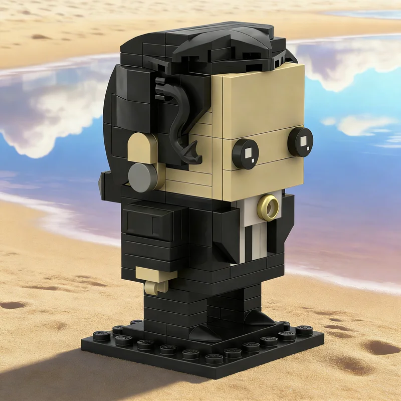 

143 детали MOC Brickheadz Винсент Вега, версия 2, конструктор, идея для рождественского подарка, развивающая игрушка для детей