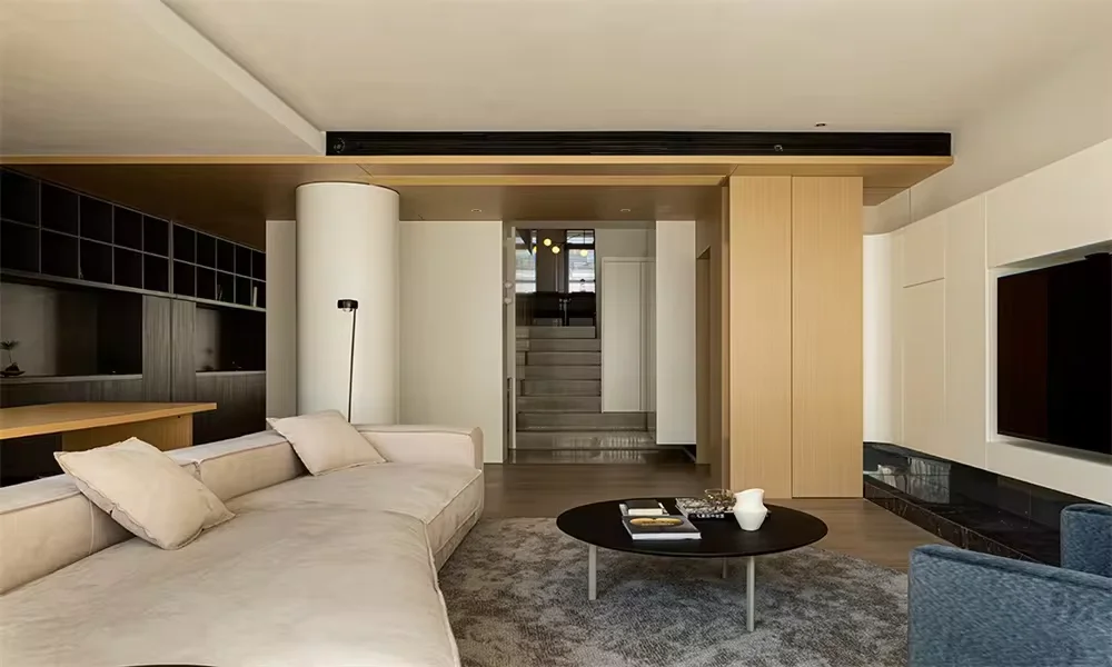 산하이 하우스 인테리어 디자인 미니멀리스트 스타일 제품 3D 맥스 렌더링 평면도 건축 도면 제도 레이아웃