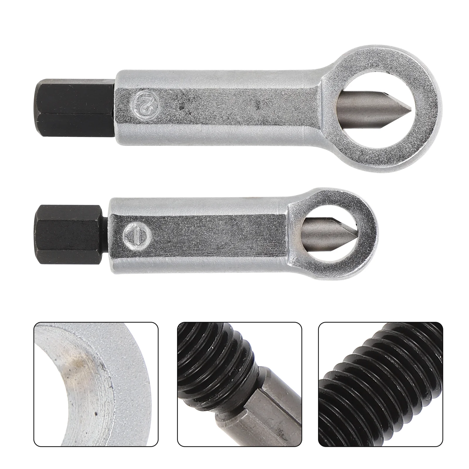 

2Pcs Nut Splitter Heavy Duty Chrome-Vanadium Steel Mirror Polished for Safe Removal of Rusted Damaged Nuts Nut Extractor Tool