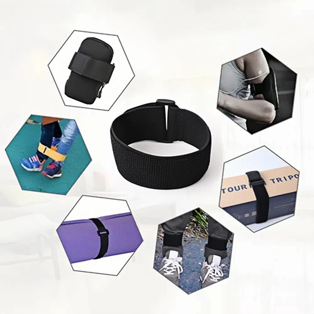 5PCS New Nylon Magic Elastic Band Reverse Buckle Hook Loop Stretch Nylon Straps Cord Wrap Organizer Outdoor