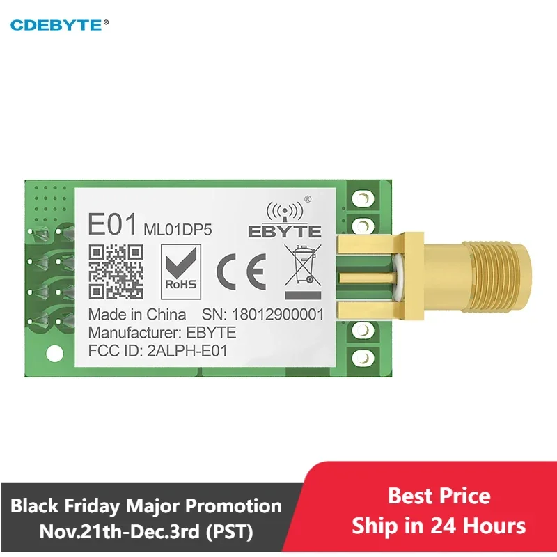 Wireless Module CDEBYTE E01-ML01DP5 2.4GHz nRF24L01P IoT RF Module Nordic nRF24L01 PA LNA 20dBm 100mW 2.4g Transceiver