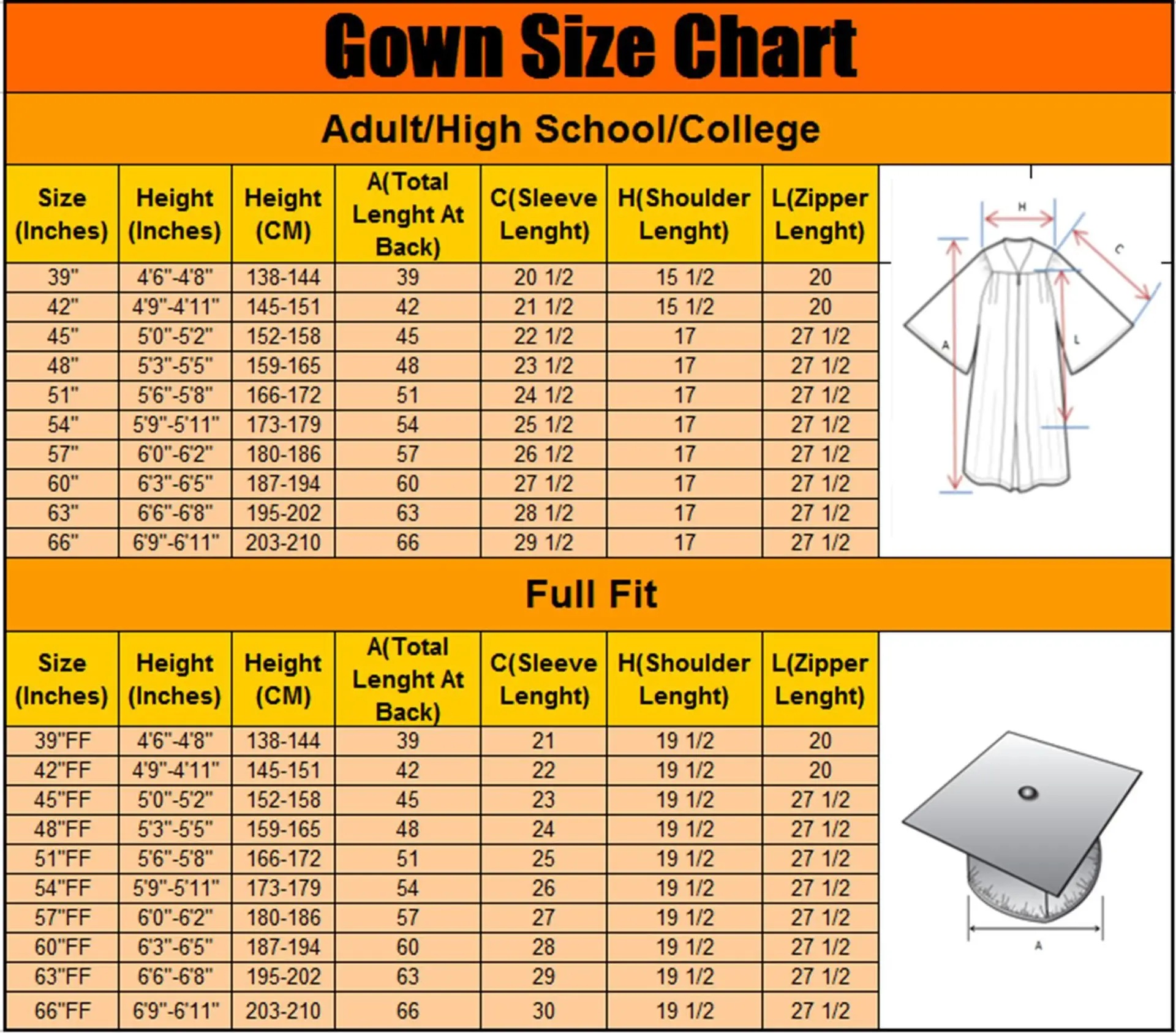 Graduation Uniform Gown US Plus Size Unisex Academic Dress School University Graduation Ceremony Baccalaureate