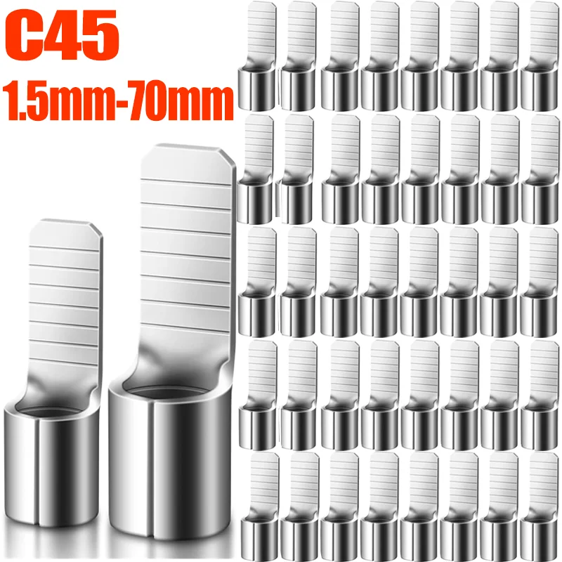 C45 Circuit Breaker Plug Cable Wire Lug Insert Crimp Terminal Air Switch Lug Copper Tube Electric Cable Connectors Terminals
