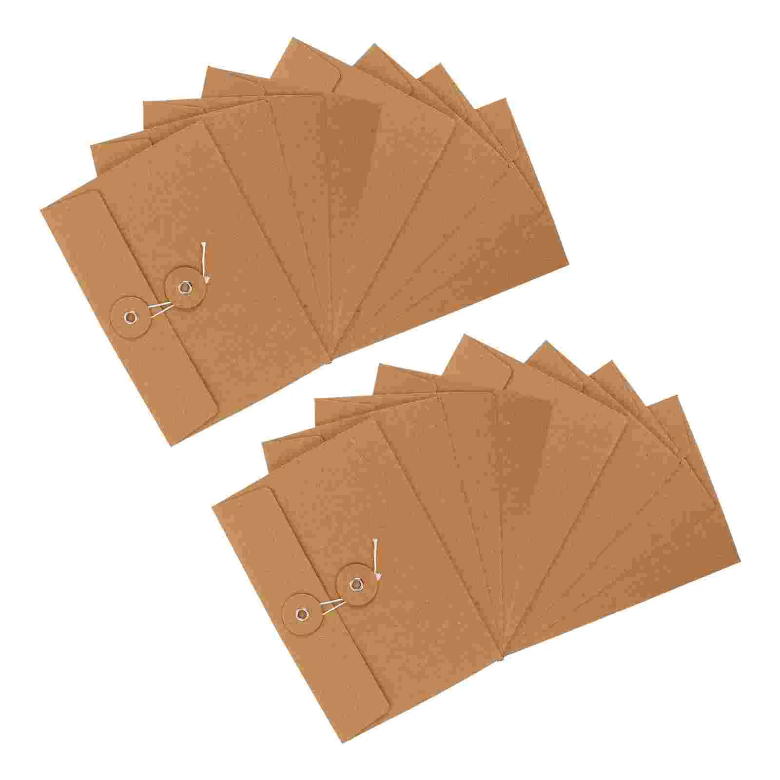 

20 Pcs Folder Kraft Envelope Office Folders Documents Paper Ties Solid Color Envelopes