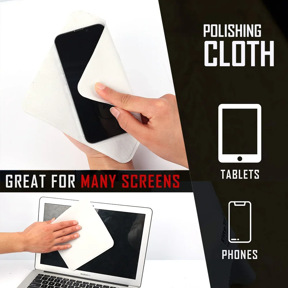 Universal Polishing Cloth For Apple IPhone 13 12 Pro IPad Macbook Air Screen Microfiber Double-Layer Polishing Wipe Cloth