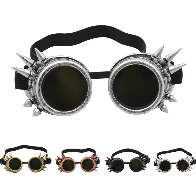 

【L】Motorcycle Retro Steampunk Glasses Driver Gothic Sunglasses Protective Glasses Decorations Multiple Models Dress Up Tool