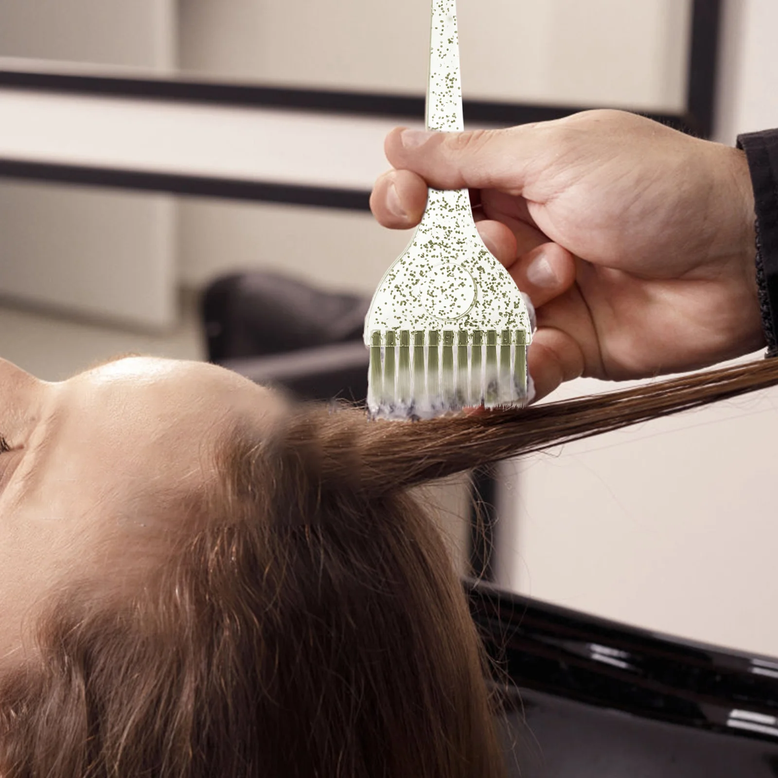 

1Set Hair Coloring Brush Set with Measuring Mixing Bowl Reusable Application Tools for Home Salon Dye Treatment