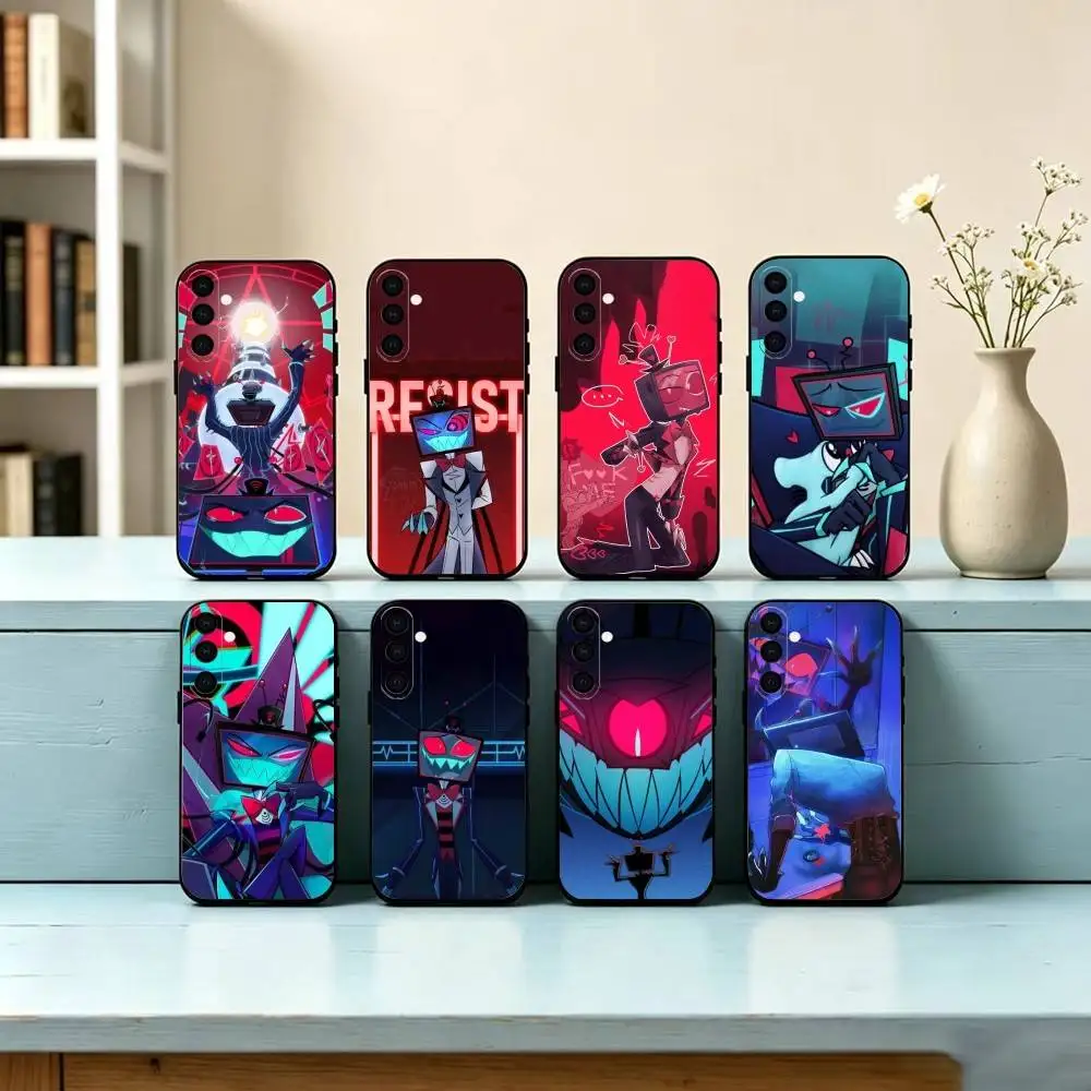 H-HazbinS Vox-x Hotel Trust Phone Case For Samsung Galaxy A73,A72,A71,A70,A53,A52,A51,Soft Silicone Black Cover