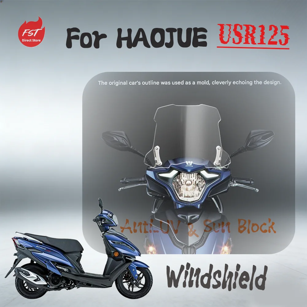 

For Haojue USR125 HJ125T Windshield, Upgraded Durable Material, Wind & Rain Protection Accessory