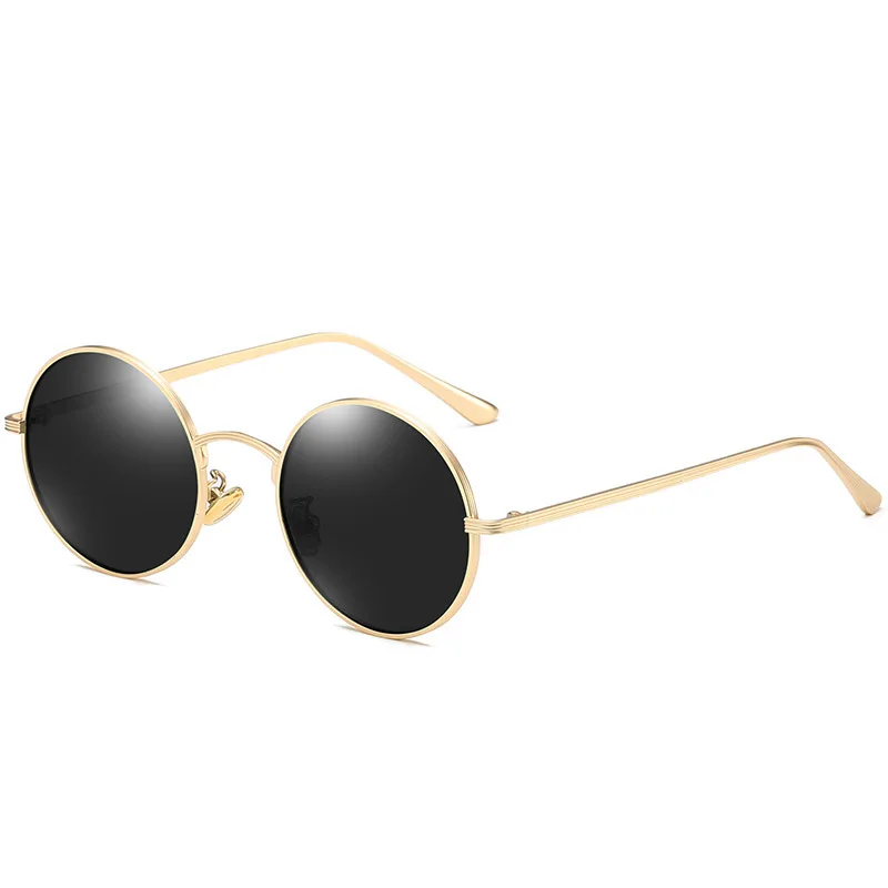 New Men Polarized Sunglasses Retro Punk Style Metal Round Frame Sunblock Sun Glasses Drive Sports Outdoor Travel Eyewear T251